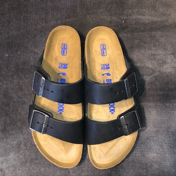 Birkenstock Arizona Soft Footbed Sandals Blue Oiled - Picture 2 of 8